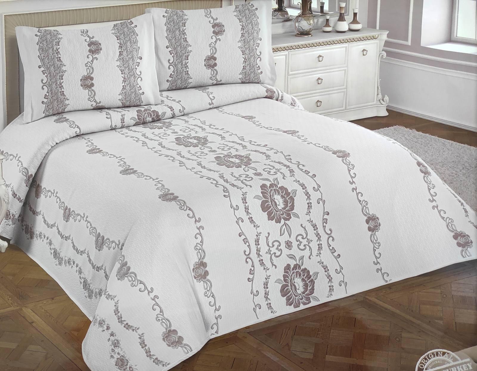 Покривало My Bed Жакард 240x260 з наволочками Ezgi Cappucino (CN6186) - фото 2