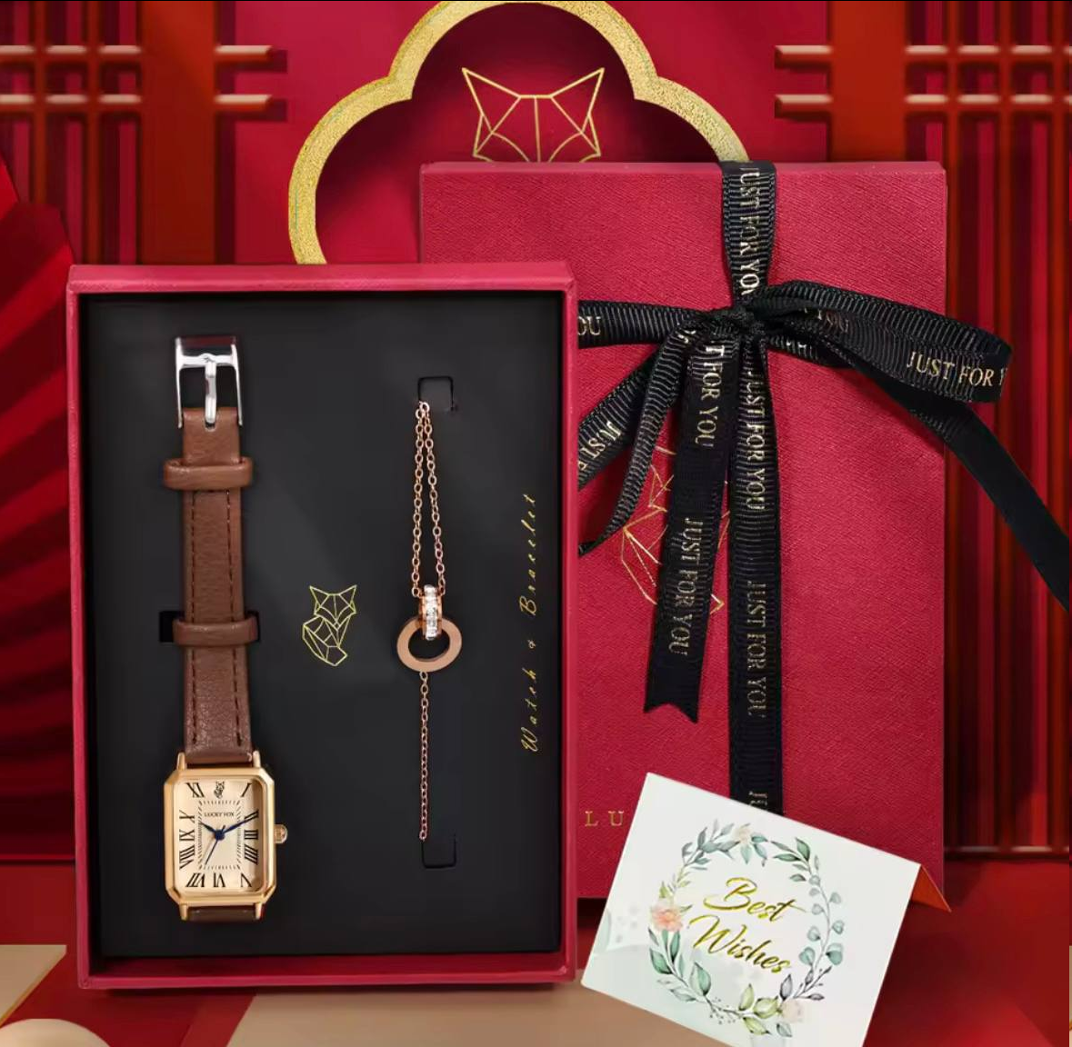 Набор украшений GONCHAR & CO. браслет/часы медзолото в коробке (77-7013)