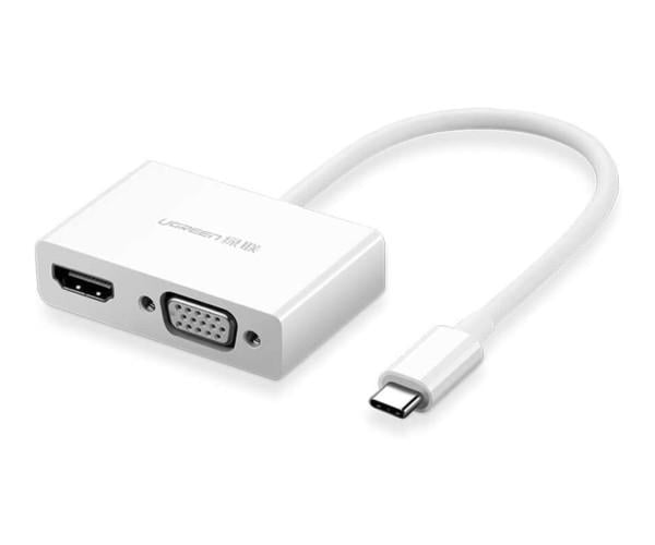 Хаб USB UGREEN Type C to HDMI/VGA Converter White