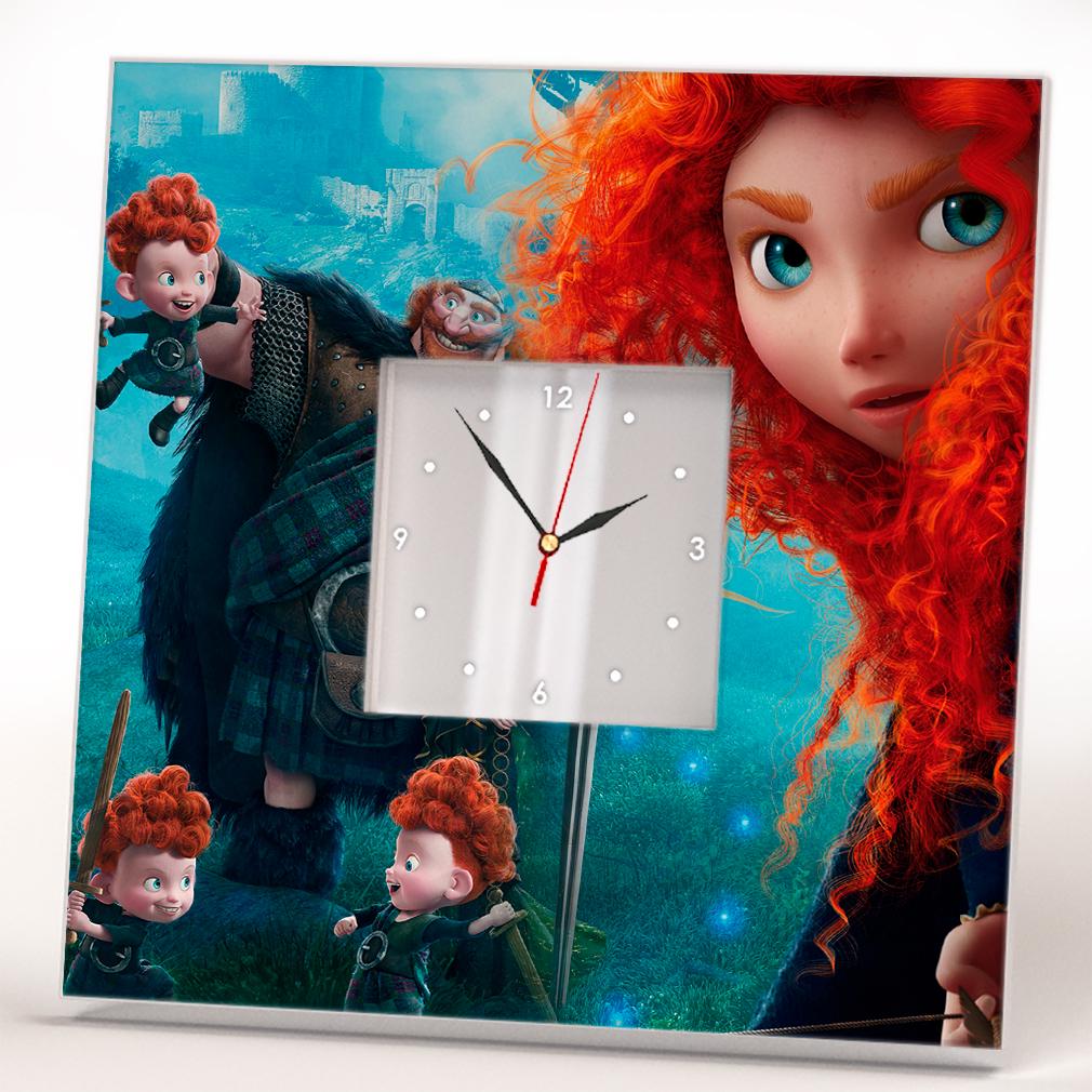 Годинник дитячий з героями мультфільму "Відважна" 260x260 мм (C03830)