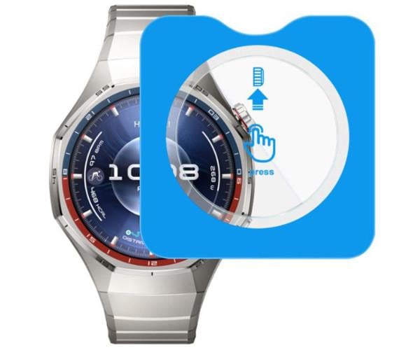 Защитное стекло для смарт-часов Huawei Watch GT 6 Pro с рамкой для поклейки 46 мм