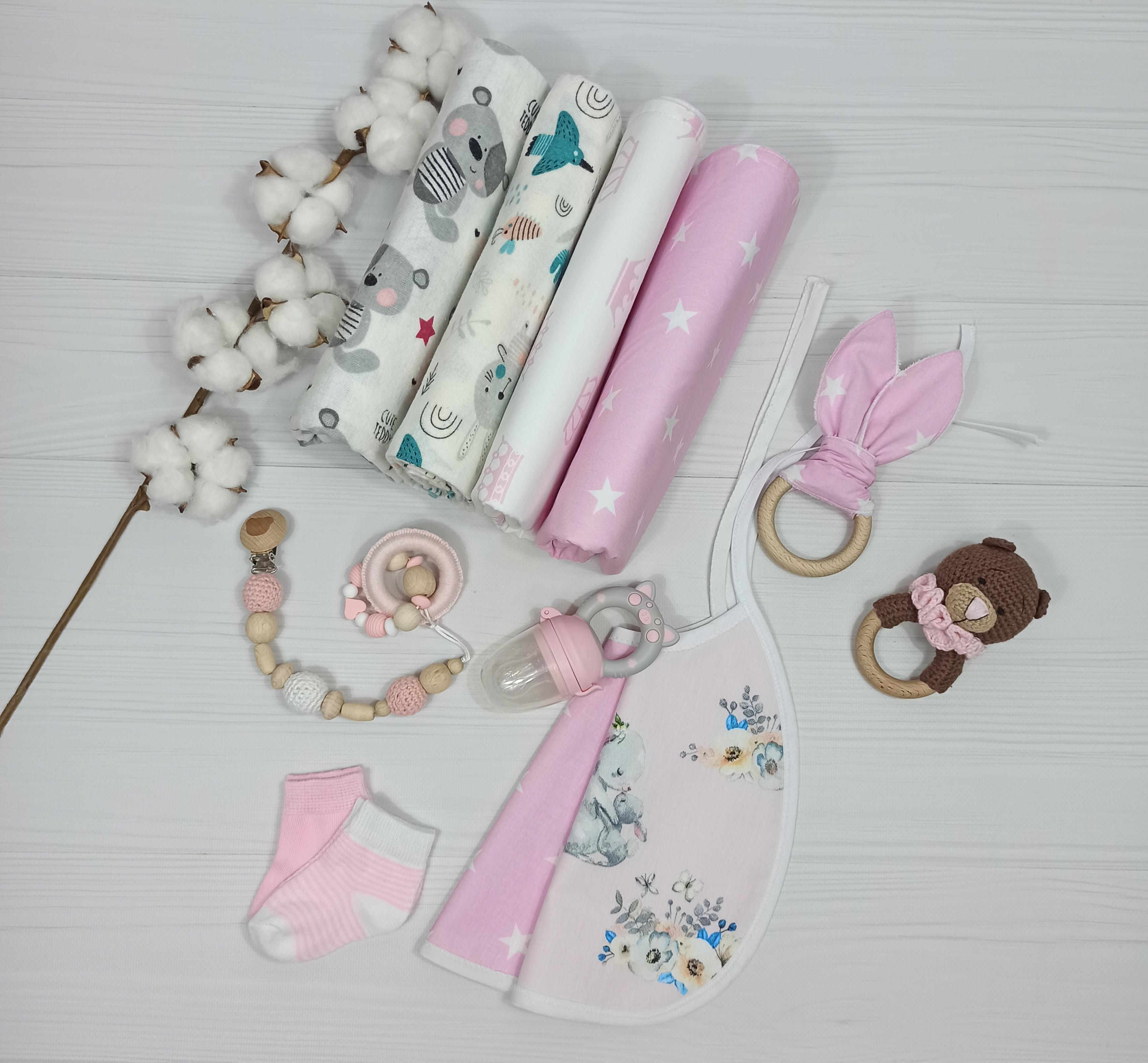Подарочный набор a.l.babybox Звезды 13 шт. Белый/Розовый (NA 18170608)