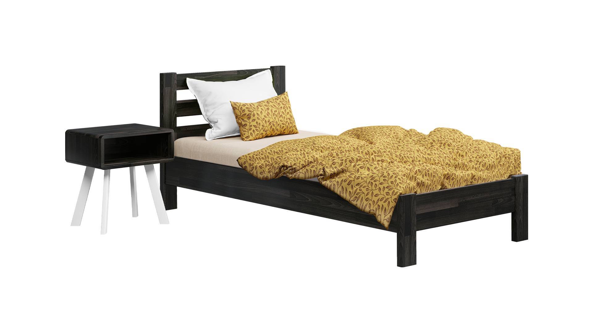 Кровать деревянная Estella Рената Люкс Щит Л4 80х200 см Венге (9201728026)