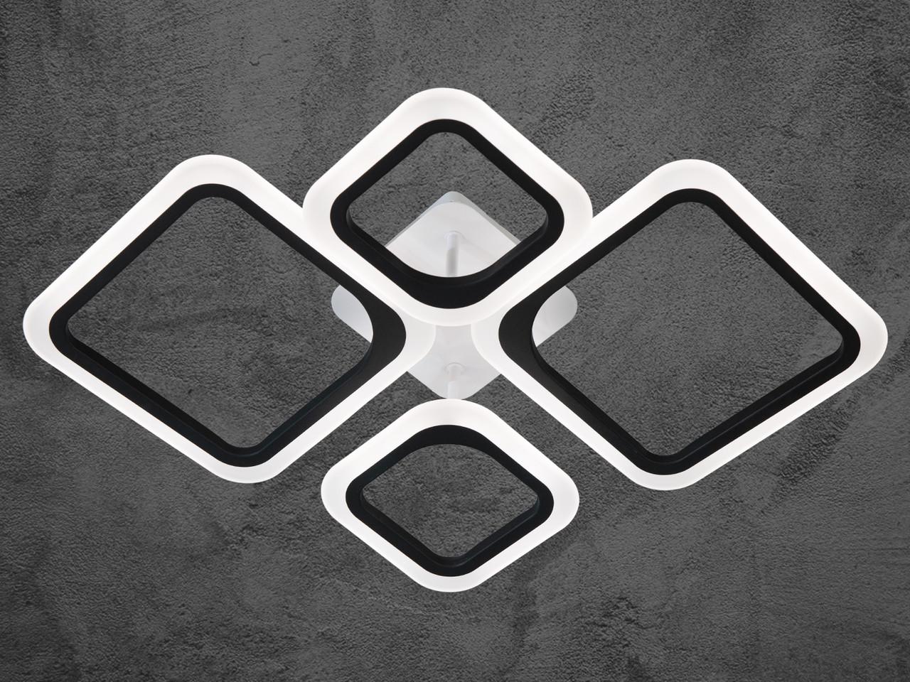 Люстра LED на кухню в современном стиле A8060-2+2BKDIM-LS 52W на 8 м2 Черный (2400057131) - фото 2