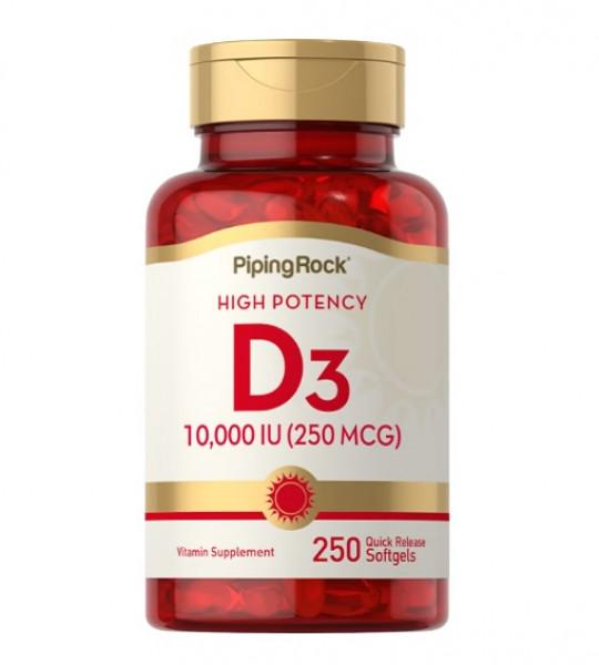 Витамин D Piping Rock Vitamin D3 High Potency 10000 IU 250 Softgels Витамин D Piping Rock Vitamin D3 High Potency 10000 IU 250 Softgels