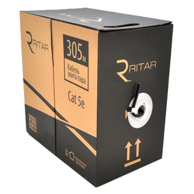 Кабель Ritar зовнішній КНП UTP 4x2x0,51 4p 24 AWG 305 м ПВХ + ПЕ (2863456827)