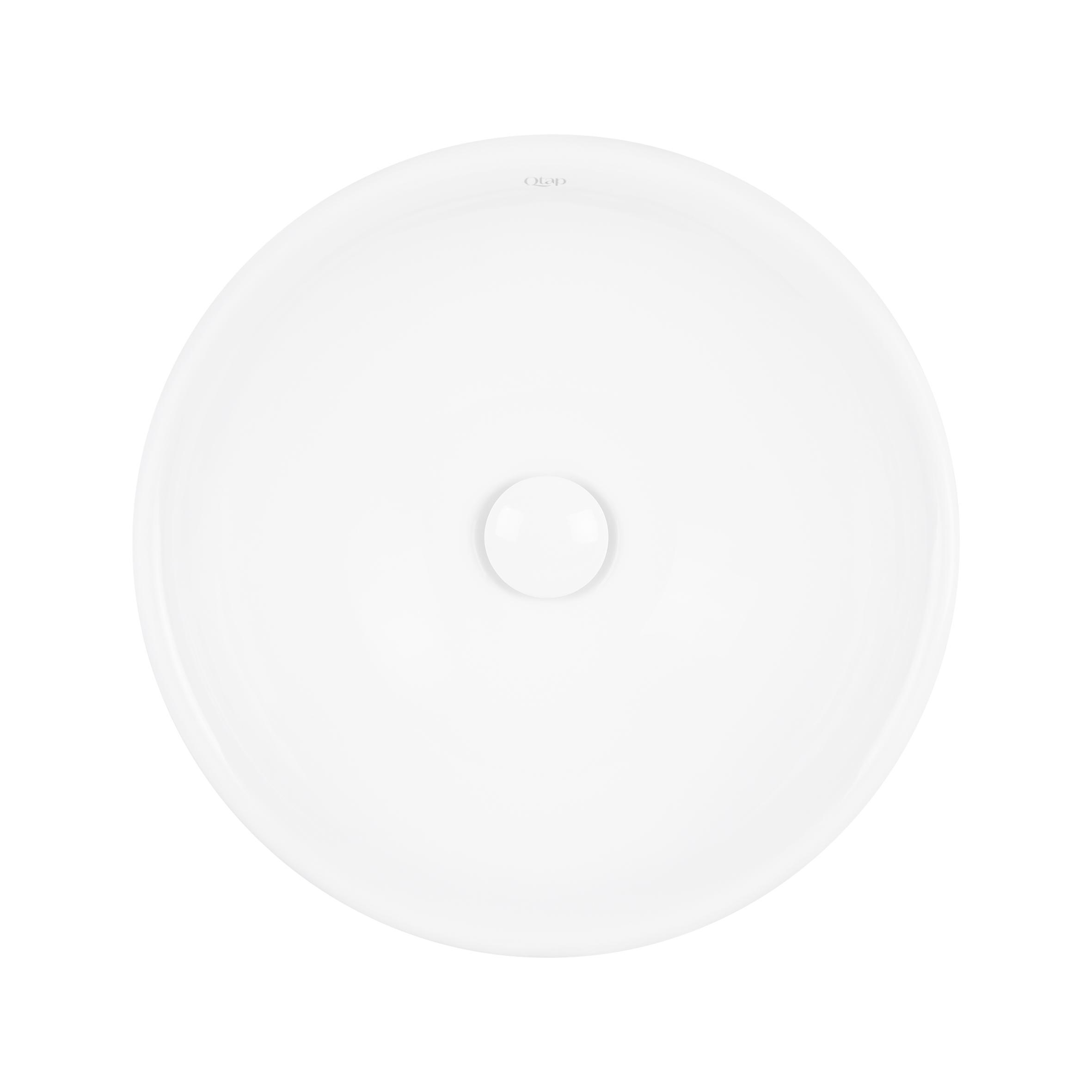 Раковина-чаша Qtap Owl с донным клапаном 400х400х155 мм White (QT1911K53W)