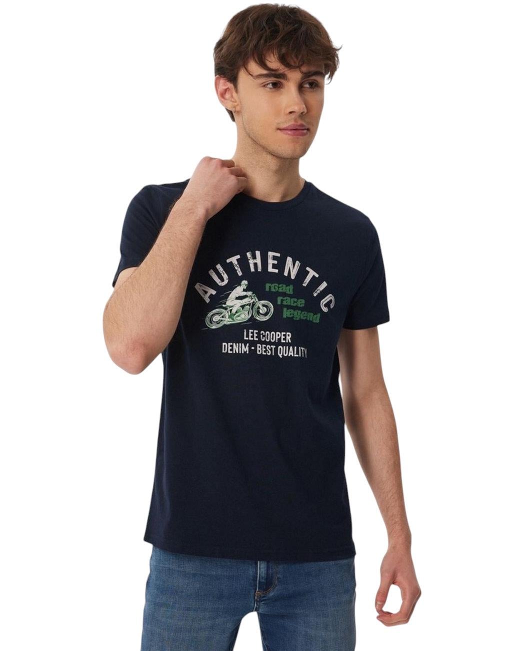Футболка мужская Lee Cooper Daniel 232LCM242075NAVY XXL Темно-синий (8682272445387)