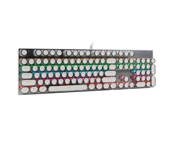 Клавиатура проводная игровая TWolf T75 punk LED Blue Switch White