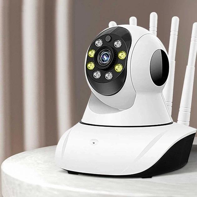 Камера відеоспостереження бездротова IP Wi-Fi поворотна Q5 WiFi IP360 2mp панорамна з додатком - фото 4