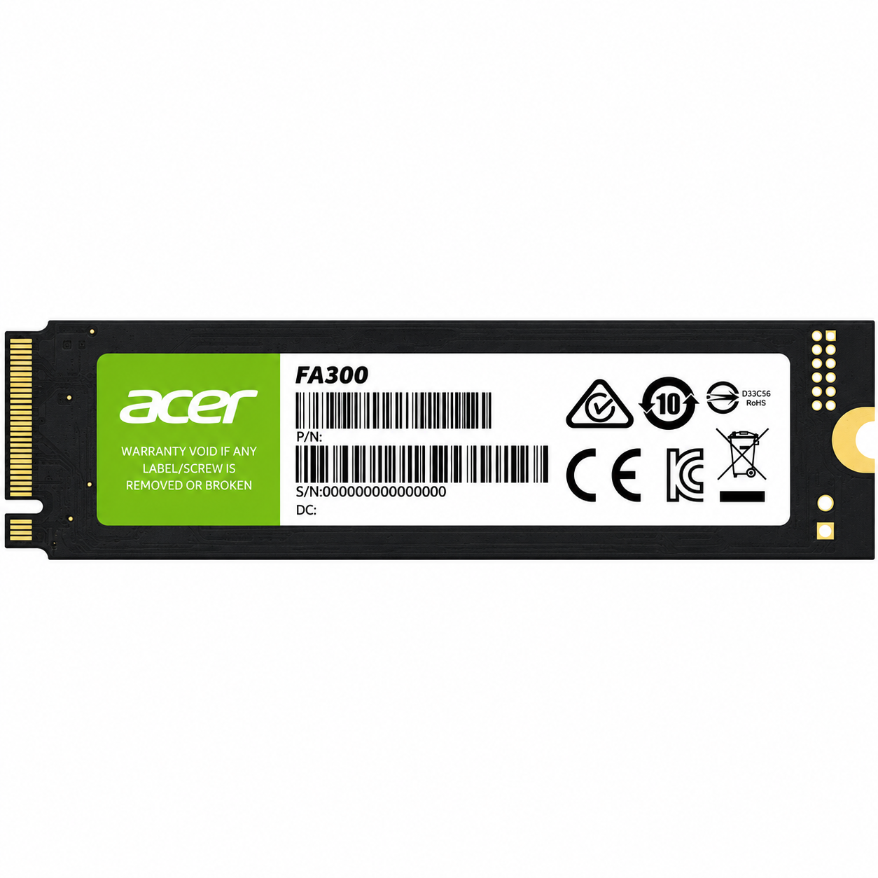 SSD-накопитель Acer FA300 1 ТБ M.2 2280 PCIe для ноутбука и ПК (BL.9BWWA.167)