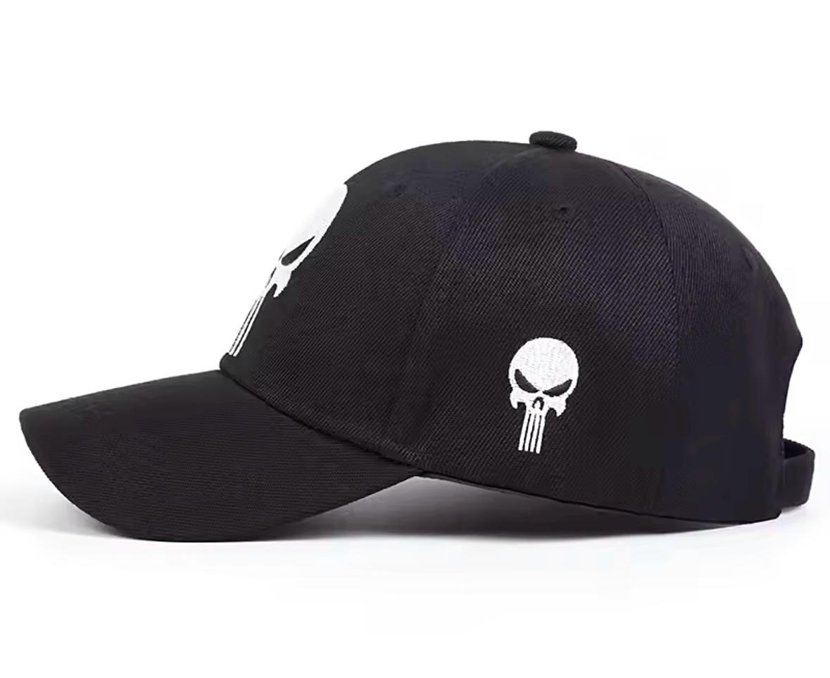 Кепка бейсболка Wuke логотип Каратель Punisher череп с изогнутым козырьком унисекс one size Черный - фото 3