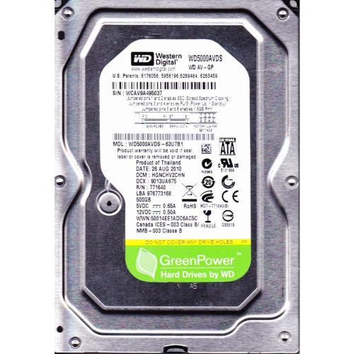 Жесткий диск Western Digital 3.5 500 Gb AV-GP SATA2 32 Mb IntelliPower Recert (WD5000AVDS) - фото 1