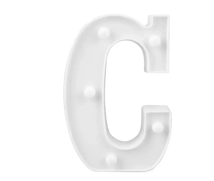 Літера led об'ємна C маленька 16x11 см Білий (553097) Літера led об'ємна C маленька 16x11 см Білий (553097)