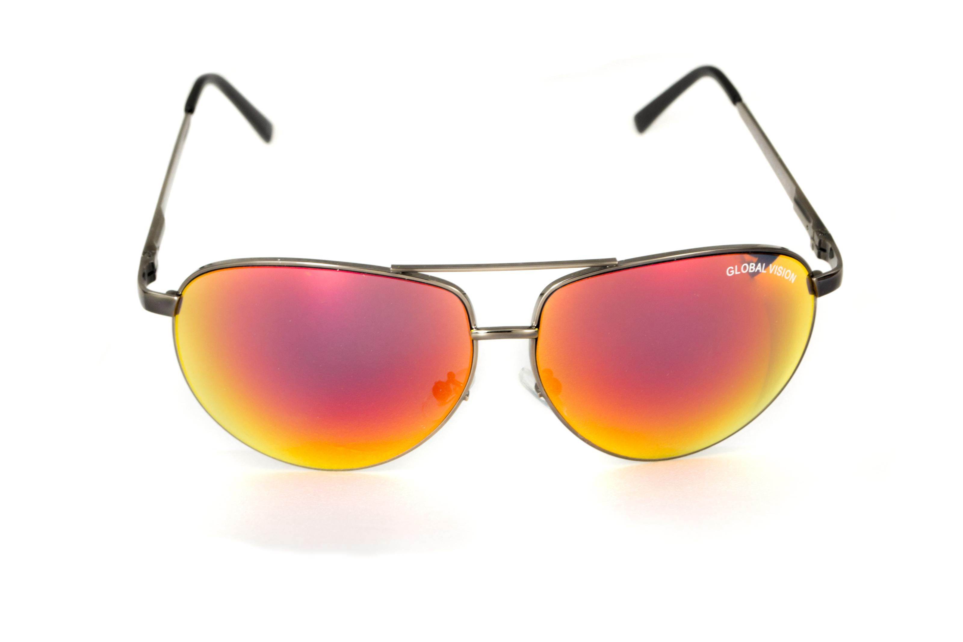 Очки защитные Global Vision Aviator-4 Красный - фото 6