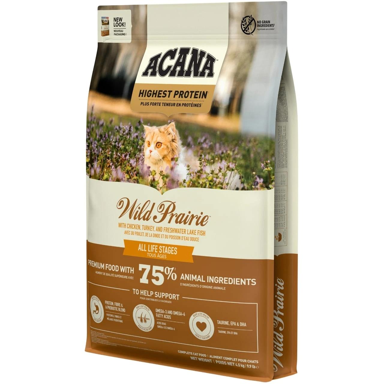 Корм сухий Acana Wild Prairie Cat для кішок всіх порід та вікових груп з куркою та індичкою 4,5 кг (a71458) Корм сухий Acana Wild Prairie Cat для кішок всіх порід та вікових груп з куркою та індичкою 4,5 кг (a71458)