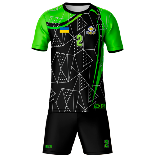 Волейбольна форма чоловіча IDSport М Чорно-Зелений (1532212)