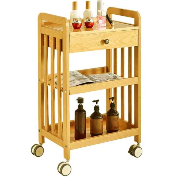 Этажерка для ванной из дерева на колесиках Лиридос Карри (АБТ-002703)