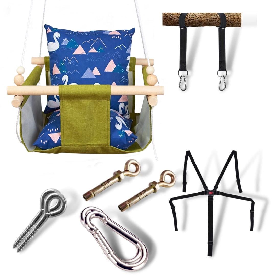 Детская качеля Infancy Лебеди Зеленый (9673395)