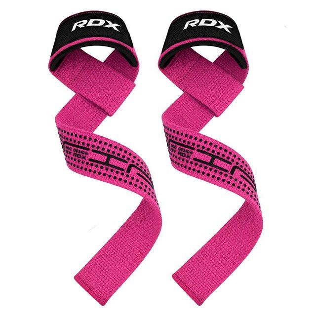 Лямки для тяги RDX S4 Gym Cotton Gel Straps Plus Pink (21398889) - фото 3