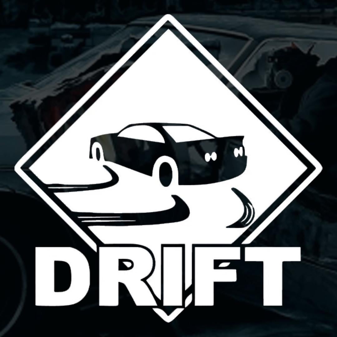 Наклейка автомобільна з написом "DRIFT" та монтажна плівка 20х20 см (2098478966)