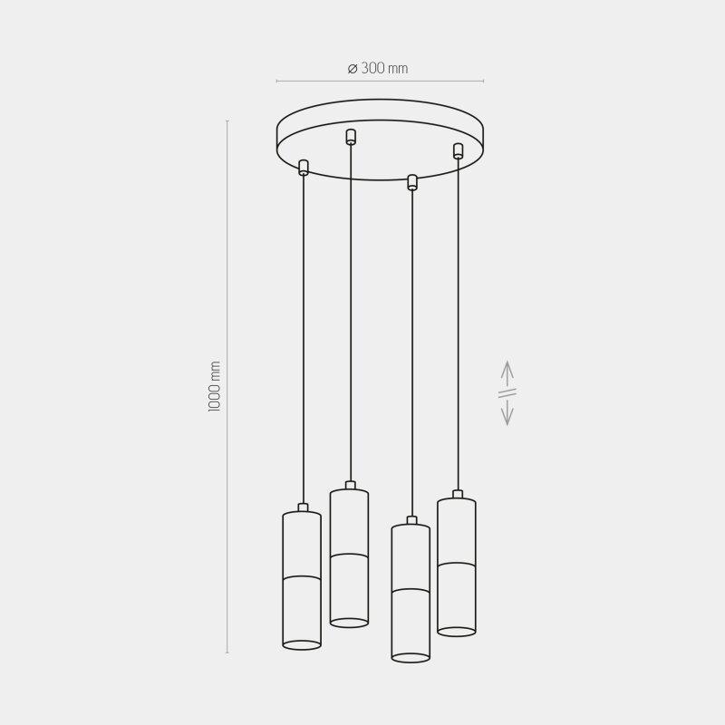 Люстра TK-Lighting Elite 4-ring WH 4354 - фото 3