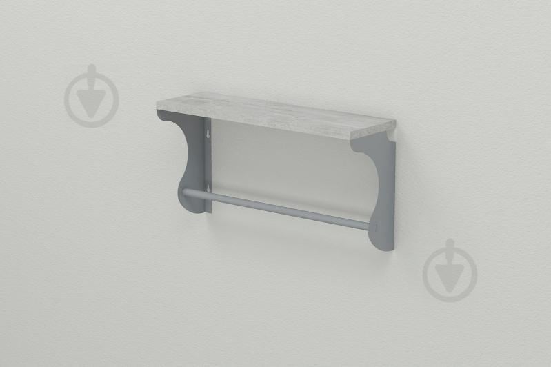 Полка настенная Ferrum-decor Юзиби 270x600x150 металл Серый ДСП Урбан Лайт 16 мм (UZI0042)