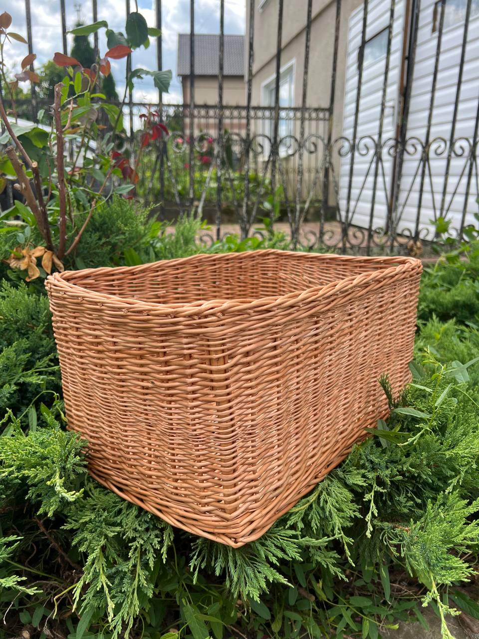 Корзина из лозы плетеная Сімейний Затишок без крышки - фото 11 Корзина из лозы плетеная Сімейний Затишок без крышки - фото 11