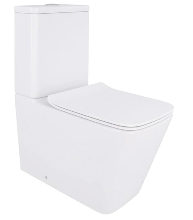 Унитаз напольный Qtap Crow Eco Rimless с сиденьем Slim Duroplast/Soft-close/Quick Release (QTCRO27W48750)