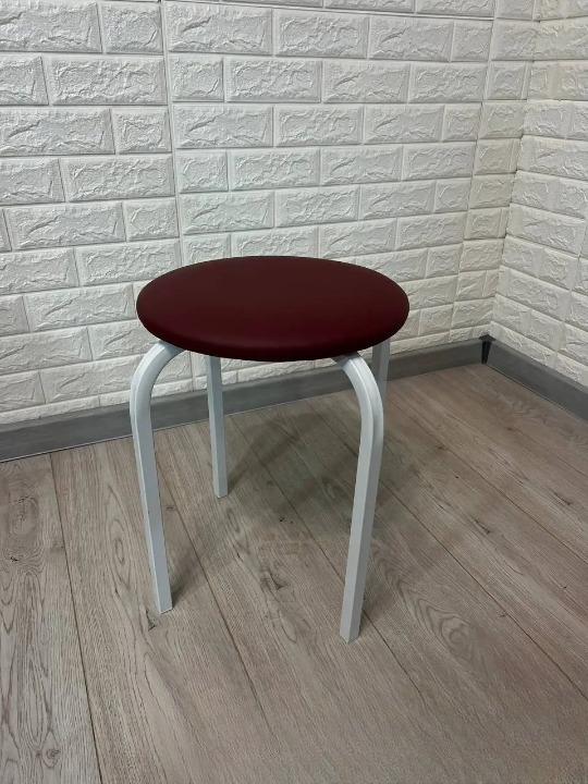 Табурет кухонний Стандарт 30х45 см Бордовий/Білий (28374084)