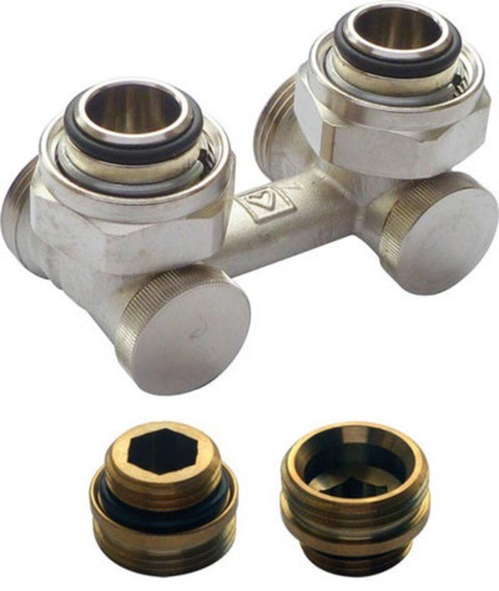 Узел подключения Herz 3000 с возможностью закрывания радиатора Rp угловой 1/2" (TK-1376642)