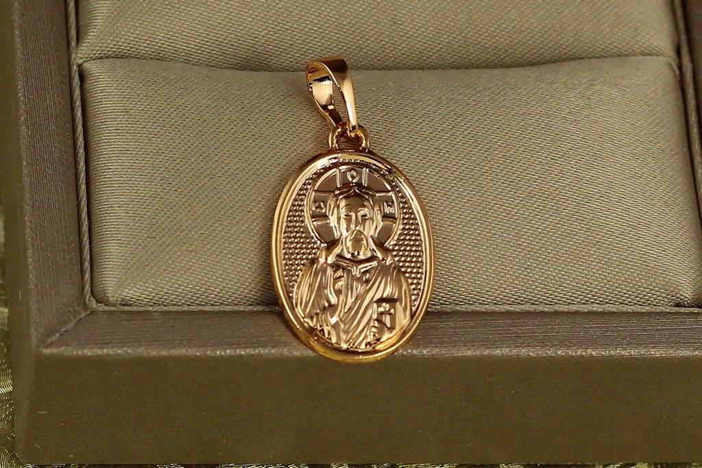 Ладанка Xuping Jewelry маленька овальна Ісус 1,8 см Золотистий (2558460952)
