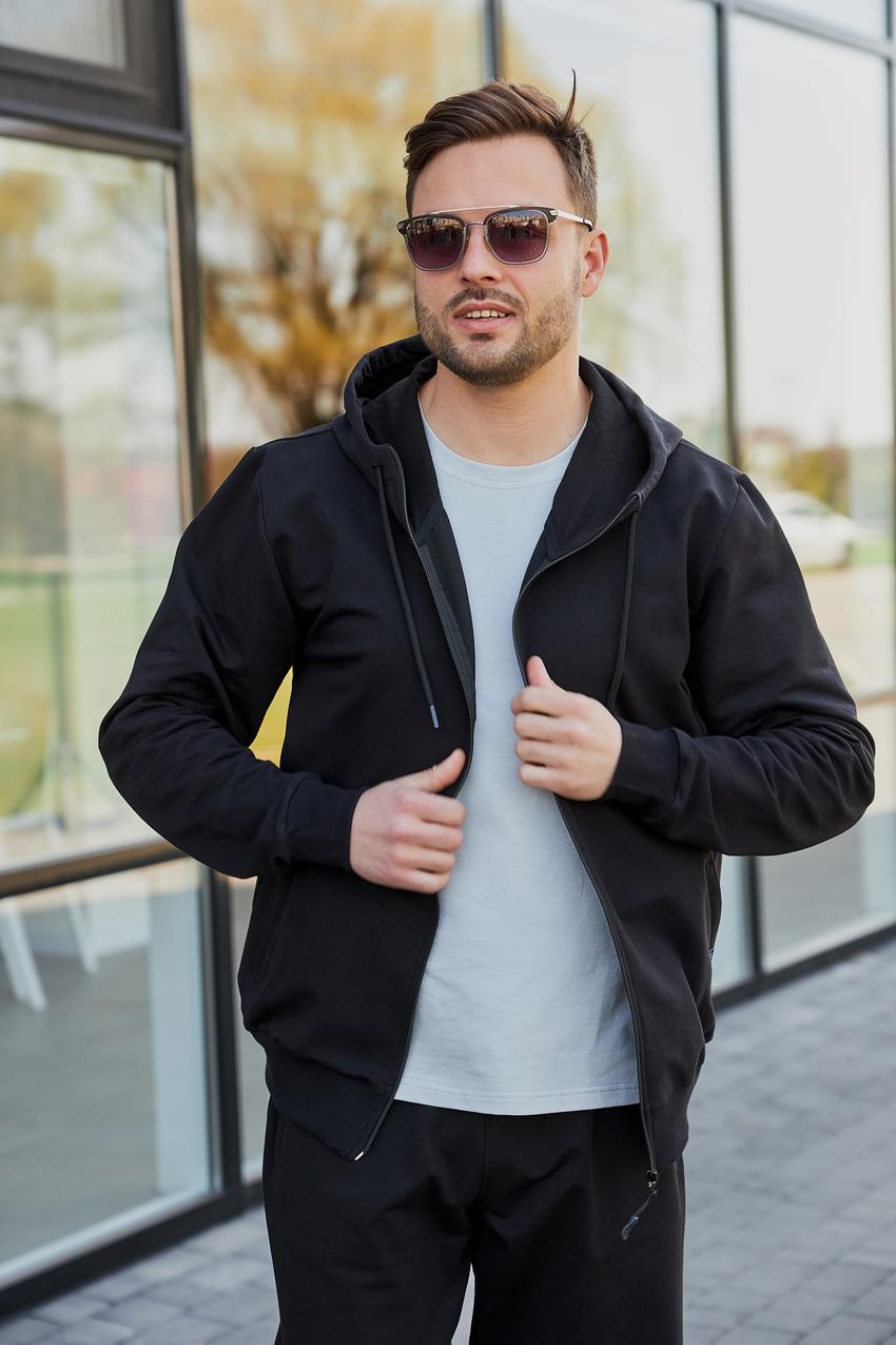 Мужской костюм М169.2 батал двухнитка XXL Черный (891-1-64) - фото 4 Мужской костюм М169.2 батал двухнитка XXL Черный (891-1-64) - фото 4