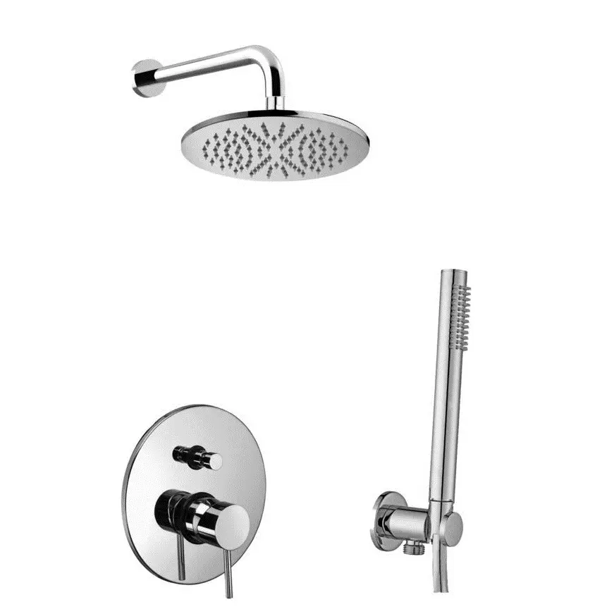 Душевая система скрытого монтажа Paffoni LIGHT Нержавеющая сталь (KITLIG015ST)