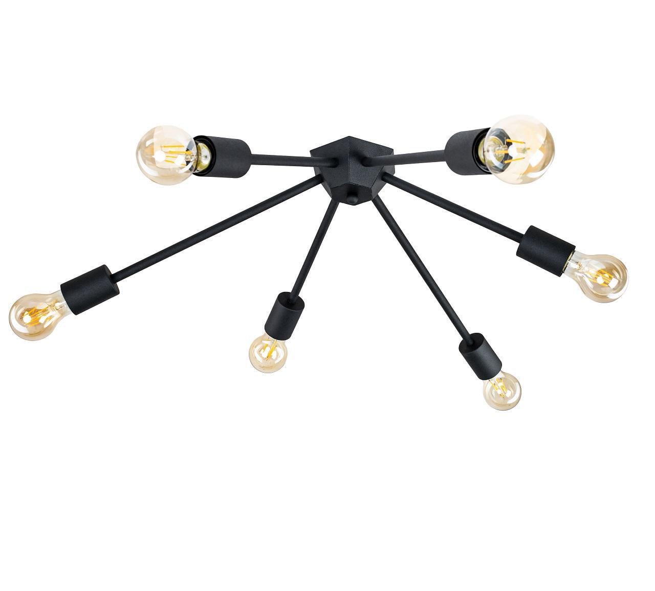 Світильник стельовий Attic X-6 C280/370 6хЕ27 Black (1851511)