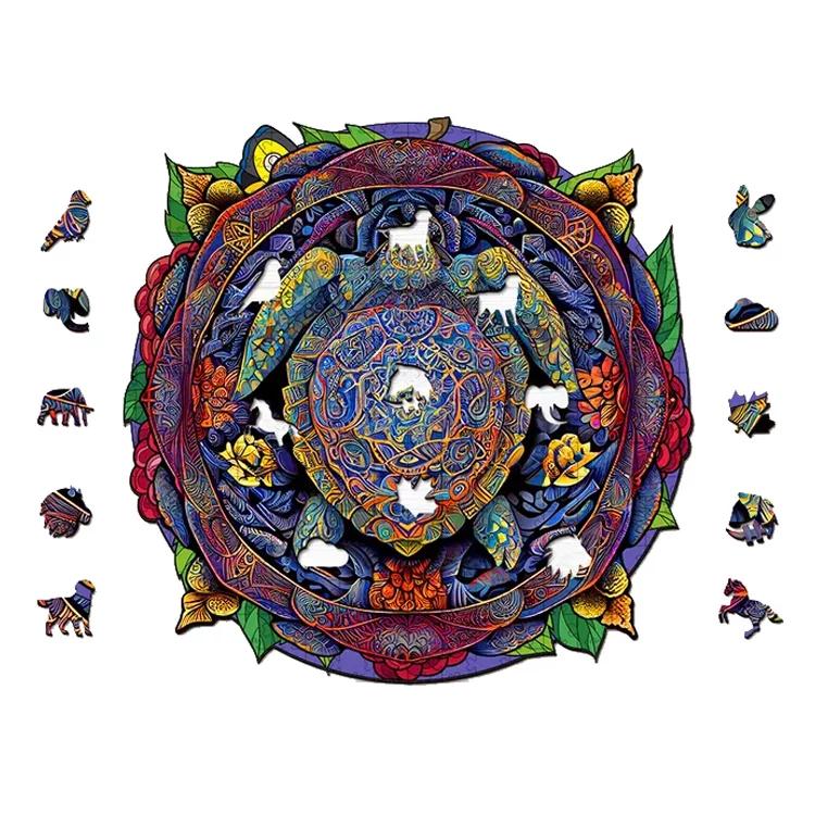 Пазл дерев'яний Мандала Черепаха А4 (1094) - фото 2