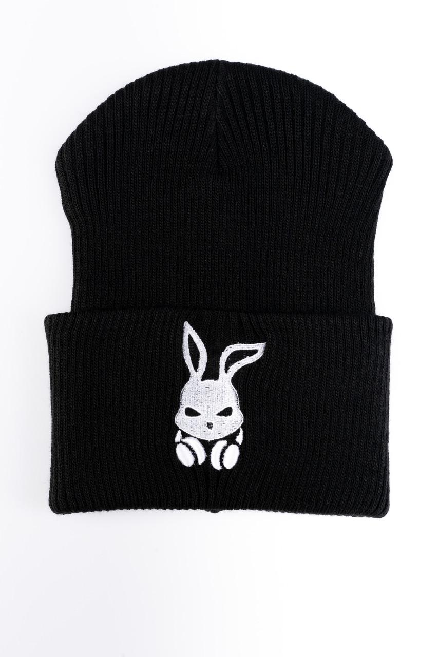 Зимовий комплект Intruder bunny logo шапка + рукавички Чорний