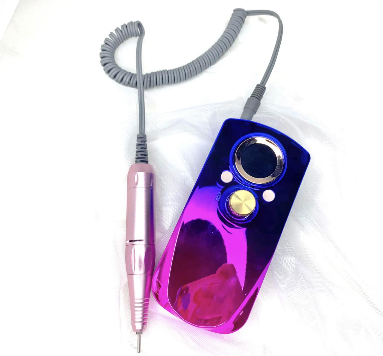 Фрезер на аккумуляторе SG-702 Chrom беспроводной 35 000 об/мин. 36 Вт Синий с розовым