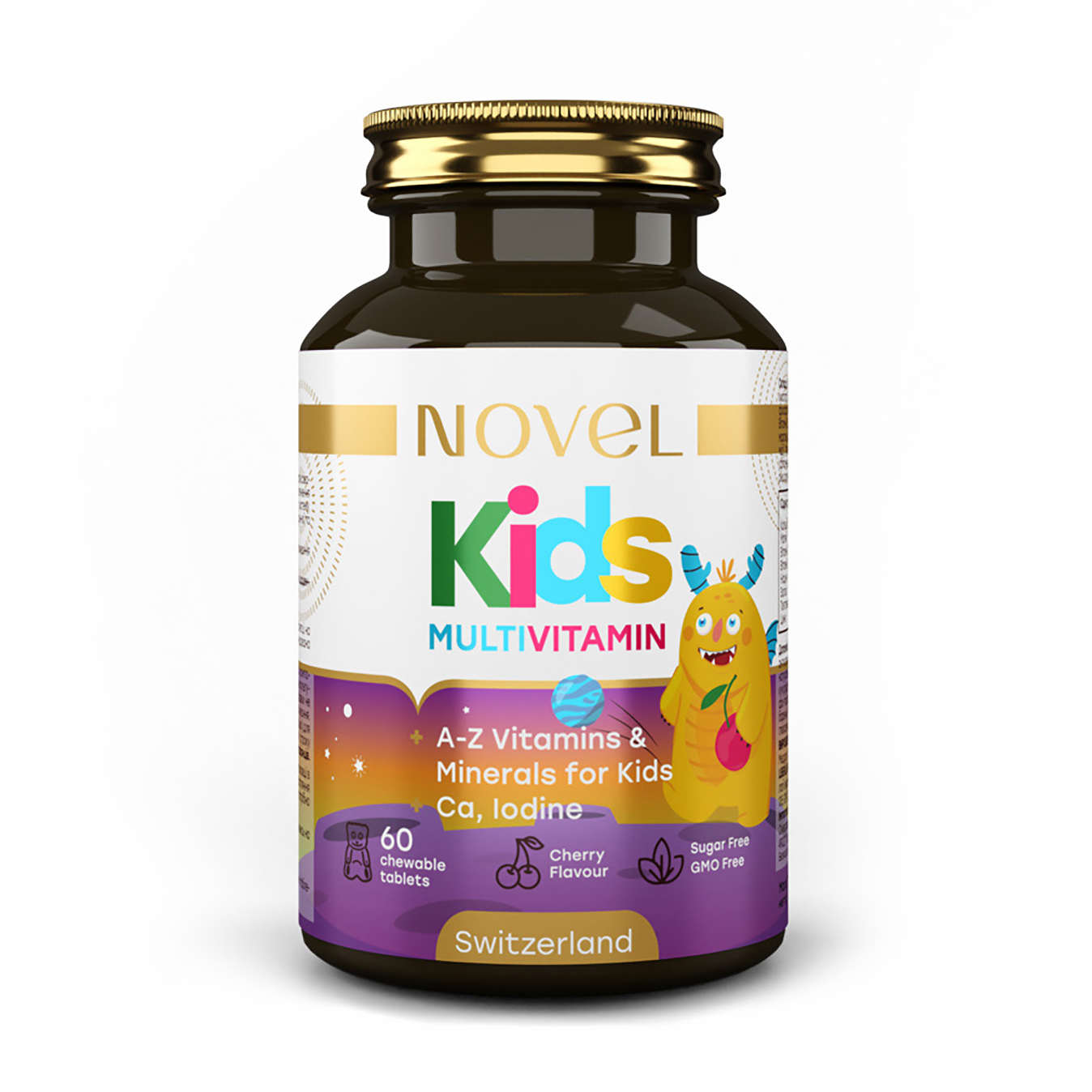 Витамины для детей и подростков NOVEL Мультивитамины КиДС 60 жевательных таб. (CO003702)