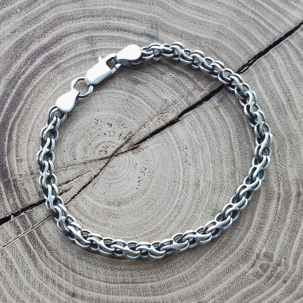 Браслет плетения Ручей Чайка Серебряный (260бр)