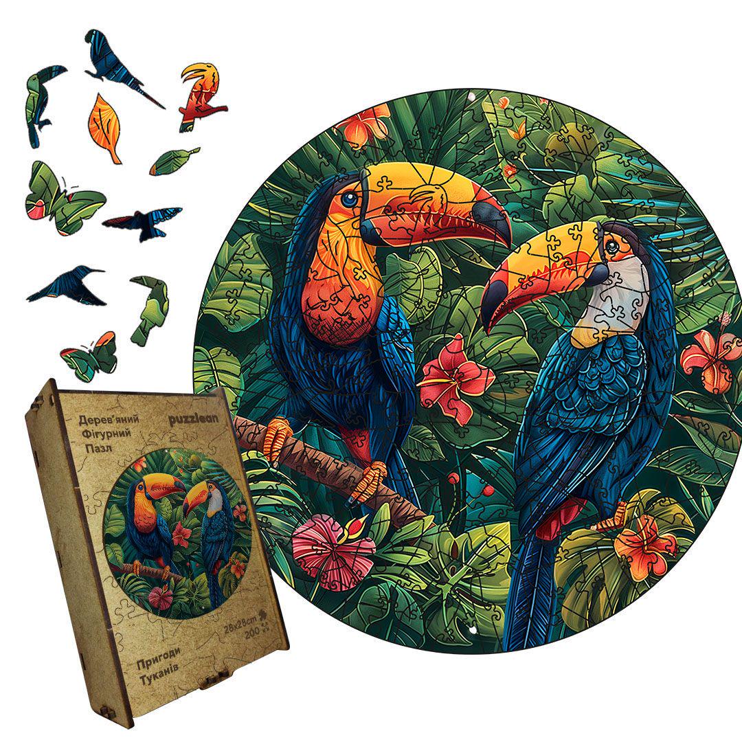 Пазл дерев'яний Пригоди Туканів дерев'яна коробка А2 300+ елементів