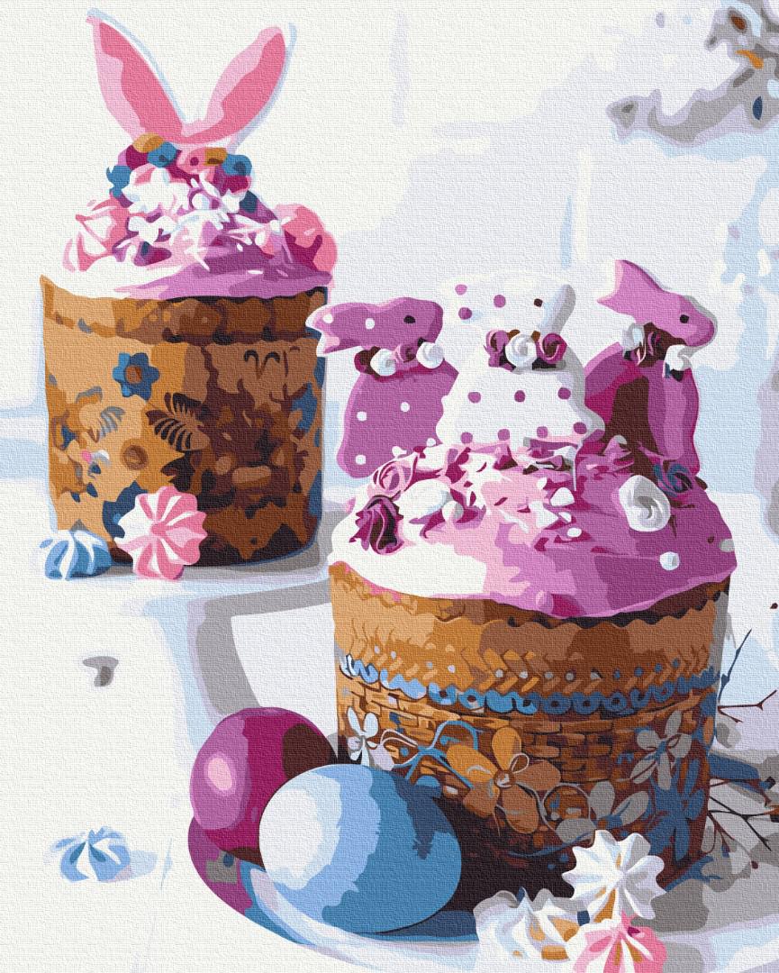 Картина по номерам Brushme Премиум Пасхальные куличи 40x50 см (PBS51826)