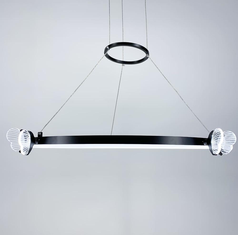 Люстра світлодіодна кільце із метеликами Чорний (C 18-700 BK) - фото 4 Люстра світлодіодна кільце із метеликами Чорний (C 18-700 BK) - фото 4