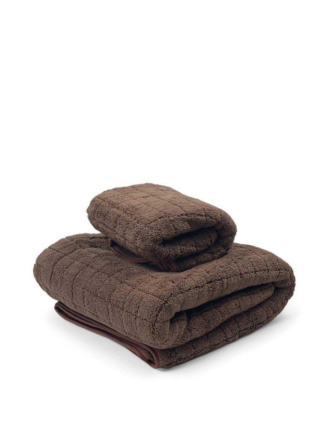 Комплект однотонных полотенец микрофибра 2 шт.