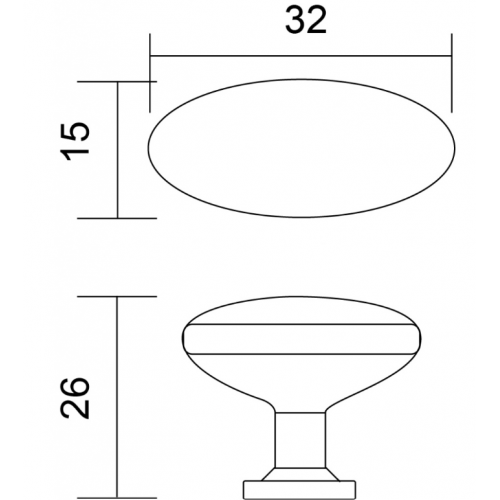 Ручка мебельная кнопка Sigma 32x26x15 мм овальная Золотой (714076) - фото 2