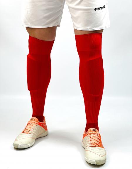 Гетры футбольные Europaw EP-001 486 с трикотажным носком р. 41-45 Красный