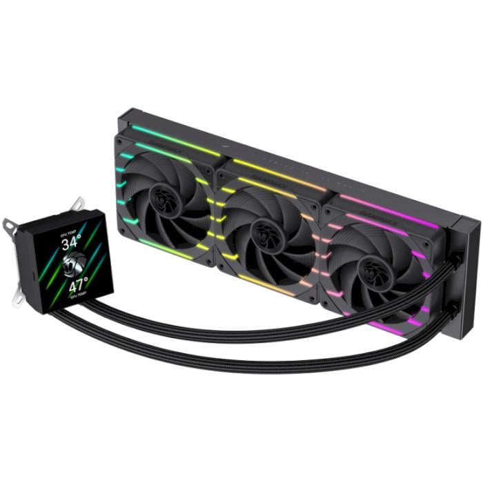 Система жидкостного охлаждения процессора GameMax Hailstorm 360 LCD PWM 360 мм 330W Black (649503)