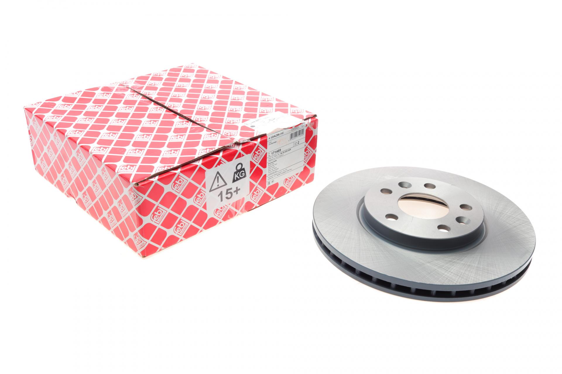 Диск тормозной передний FEBI BILSTEIN для Renault Kangoo/Megane 15-/Nissan Qashqai 21-296x23,4 мм (171469)