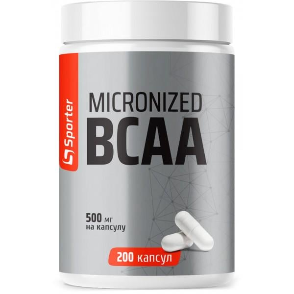Аминокислоты Sporter BCAA 2:1:1 Micronized 200 кап.