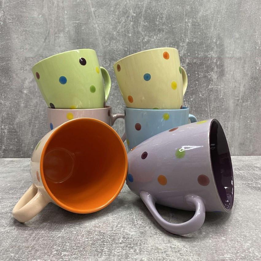 Набір чашок KW 107/81404 Горох 540 мл 6 шт. (1857508398) - фото 4 Набір чашок KW 107/81404 Горох 540 мл 6 шт. (1857508398) - фото 4